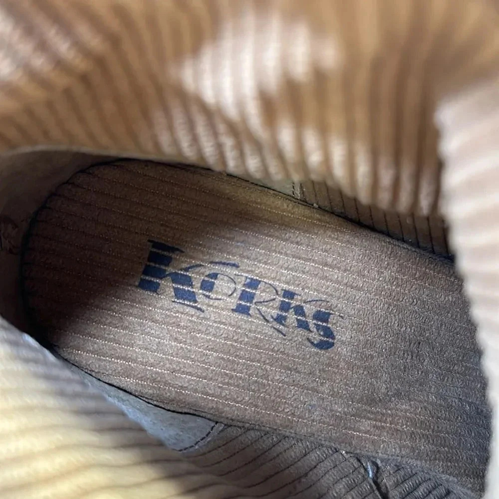 Korks Leland Boots Ankle Booties Leather Heeled Snake Print Brown Tan Size 8.5 - Picture 9 of 11